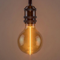 LED филаментна крушка G95, 3W, E27, 1800K, топло бяло, кехлибарено стъкло