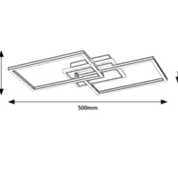 Модерен LED таванен плафон 40W – сив, 2700K–3500K, 1500–2500lm