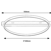 Модерен LED таванен плафон 45W с топло бяла светлина – черен