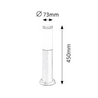 Модерен външен стълб Black Torch E27 – елегантно осветление за градина с IP44 защита