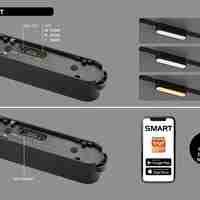 Интелигентен релсов спот с Wi-Fi управление – 5W, регулируема цветна температура 2700–5500K, черен алуминий