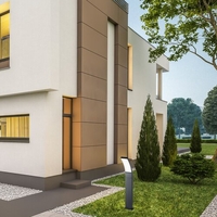 Външен градински LED стълб Palanga 12W с топло бяла светлина