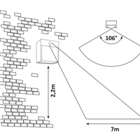 Умен външен бял LED аплик Balimo 12W с PIR сензор – стилно осветление за фасади