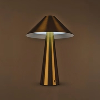 Настолна LED лампа с touch управление и USB порт – мат злато