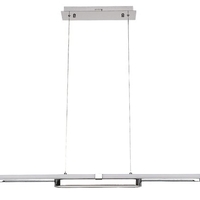 Модерен LED висящ осветител 48W – хром, 4000K естествена светлина