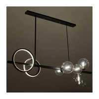 Черен винтидж полилей LED  18W 3000K + 5xG9