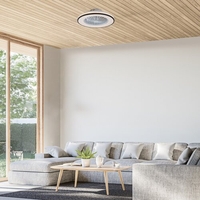 Мултифункционален LED таванен плафон с вентилатор, звезден ефект и регулируема цветна температура