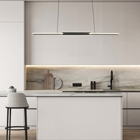 Модерен висящ LED полилей 36W с регулируема цветна температура – черен