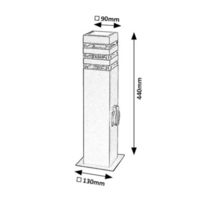 Градински стълб Ankara с вграден контакт – модерно външно осветление E27, IP44