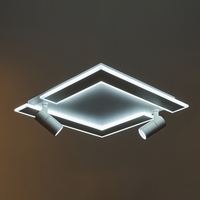 Smart LED таванен плафон 68W – елегантен бял дизайн и подвижни рамена