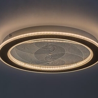 Модерен LED плафон 24W,матирано златен метал и акрил, димируем с дистанционно управление