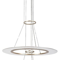 Модерен LED полилей 36W, златен метал и акрил, Ø550 мм