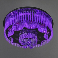 Модерен кристален LED полилей хром с дистанционно управление