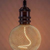 LED филаментна крушка G125, 5W, E27, 1800K, топло бяло, златен цвят