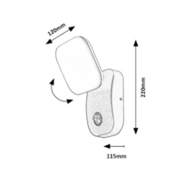 Външен LED фасаден аплик Odiel 12W с вграден сензор за движение