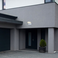 Бял фасаден LED аплик Batida 9W със сензор и регулируема светлина