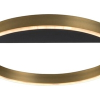 Модерен LED таванен плафон 20W с топло бяла светлина – черен/златен