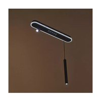 Smart LED полилей 47W – елегантен черен дизайн и регулируема височина