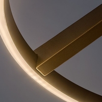 Модерен LED плафон черен/златен, 24W3000K