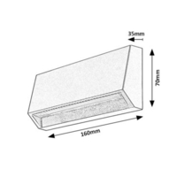 Компактен черен LED аплик Ibar 3W – модерно фасадно осветление с топла светлина