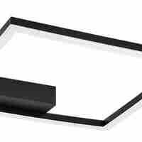 Модерен LED таванен плафон 24W с топло бяла светлина – черен