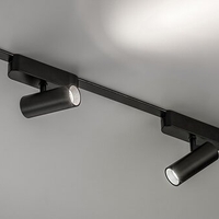 Модерен LED спот за релсово осветление – 6W, естествено бяло 4000K, черен алуминий