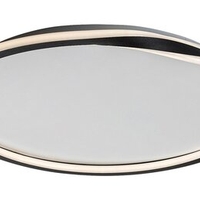 Модерен LED плафон 40W – черен, топла светлина 3000K