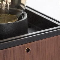 Елегантен външен аплик Wales E27 – стилно фасадно осветление в цвят тъмeн дъб с IP44 защита