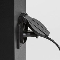 Градински стълб Ankara с вграден контакт – модерно външно осветление E27, IP44