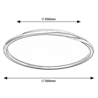 Модерен LED плафон 40W – златен топла светлина 3000K