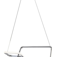 Модерен висящ LED пендел Malwen – 36W, 3600 lm, хром, 4000K естествена светлина