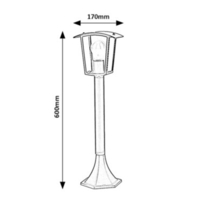 Класически външен градински стълб Taverna E27 – елегантно осветление за алеи и дворове с IP44 защита