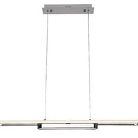 Модерен LED висящ осветител 48W – хром, 4000K естествена светлина