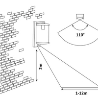 Модерен външен аплик със сензор Silistra – 1 Х Е27, IP44 в антрацитен цвят