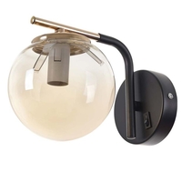 Модерен  аплик черено и златно 1 X E14 с ключ