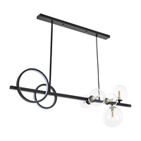 Черен винтидж полилей LED  18W 3000K + 5xG9