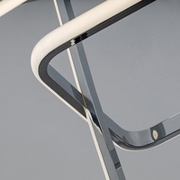 Модерен LED плафон Malwen – 36W, 3600 lm, хром, 4000K естествена светлина