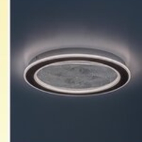 Модерен LED плафон 24W,матирано златен метал и акрил, димируем с дистанционно управление