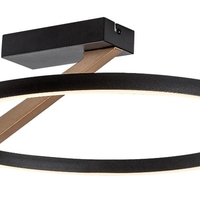 Модерен LED плафон черен/златен, 24W3000K