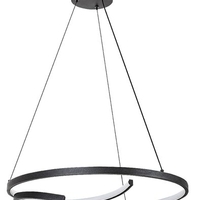 Модерен висящ LED полилей 40W – черен, естествена светлина 4000K