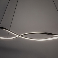 LED висящ полилеи – 40W, 4000K, черн метал