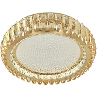 LED таванен плафон с кристал 120W с дистанционно – Злато