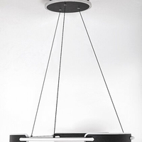 Модерен висящ LED полилей 45W с регулируема цветна температура – черен