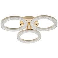 Модерен LED полилей със smart управление 96W в бяло и злато