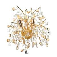 Кристален стенен аплик в злато 3xE14