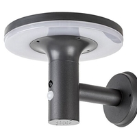 Соларн LED аплик за фасада и тераса с датчик за движение, 10W, 4000K, антрацит, IP44