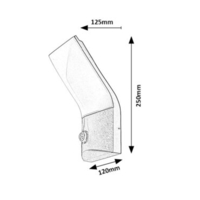 Външен LED аплик Tolna 10W с топло бяла светлина, PIR сензор и IP54 защита