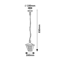 Класически външен пендел Paravento E27 – стилно терасно осветление с IP44 защита