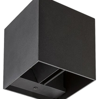 Модерен кубичен аплик Solin в матово черно – стилно фасадно осветление G9