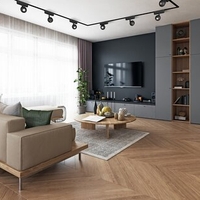 Модерен LED релсов спот – 5W топло бяло 3000K, стилен черен алуминий